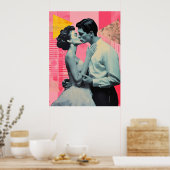 Collage kus, retro, decor, modern poster (Keuken)