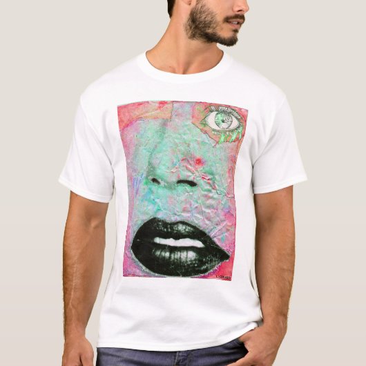 "Collage Lips Eye" T-shirt (Voorkant)
