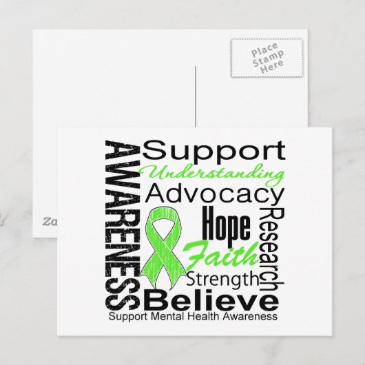 Collage - Mentale Gezondheid Briefkaart (Voorkant / Achterkant)