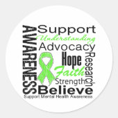 Collage - Mentale Gezondheid Ronde Sticker (Voorkant)