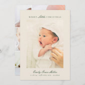 Collage Merry Little Christmas Baby Aankondiging (Voorkant / Achterkant)