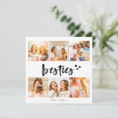 Collage met foto's van beste vriendinnen kaart (Staand voorkant)