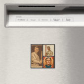 Collage met vintage honkbalkaartens van de Chicago Magneet (Insitu (Vaatwasser))