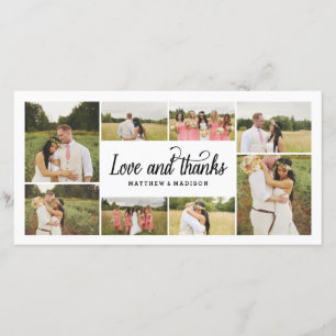 Collage met zoveel liefde Dankjewel fotokaart Bedankkaart