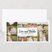 Collage met zoveel liefde | Dankjewel fotokaart Bedankkaart (Voorkant / Achterkant)