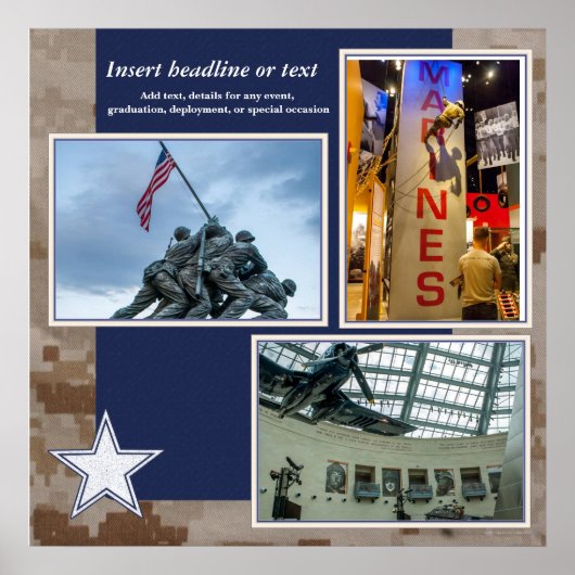 Collage militaire scrapbook poster (Voorkant)