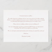 Collage Minimalist 3 Photos Couple Wedding Initial Folie Uitnodiging (Achterkant)