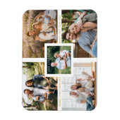 Collage minimalist kerstfotoserie magneet (Verticaal)