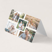 Collage Minimalist Merry Christmas 5 Photos Family Kaart (Voorkant)