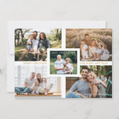 Collage Minimalist Merry Christmas Photo Families (Voorkant)