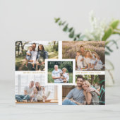 Collage Minimalist Merry Christmas Photo Families (Staand voorkant)