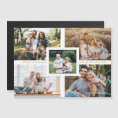 Collage Minimalist Merry Christmas Photos Family (Voorkant / Achterkant)