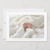 Collage modern 4 foto script kalligrafie baby aankondiging (Achterkant)