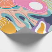 Collage modern bloemennaadloos patroon. Moderne ex Cadeaupapier (Hoek)