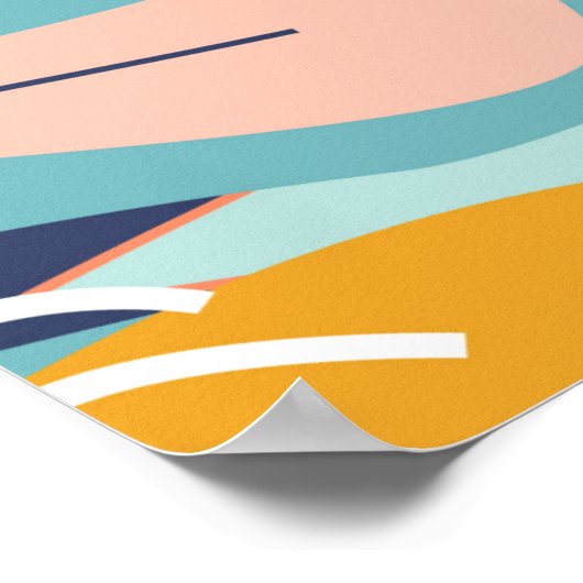 Collage modern bloemennaadloos patroon. Moderne ex Poster (Hoek)