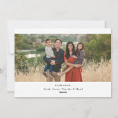 Collage Modern Script is het seizoen kalligrafie H Feestdagenkaart (Achterkant)