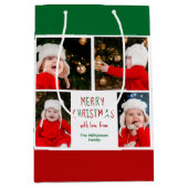 Collage mooie kerstfoto voor fijne kerst medium cadeauzakje (Voorkant)