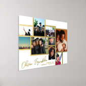 Collage Multi Foto Afstudeerder School GOUDEN LIJS Folie Afdrukken (Laagn)