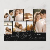 Collage Multi Photo Save the Date Aankondigingskaart (Voorkant)