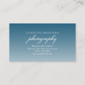 Collage Ocean Blue Ombre 3-fotografie Visitekaartje (Achterkant)