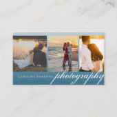 Collage Ocean Blue Ombre 3-fotografie Visitekaartje (Voorkant)