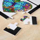 Collage of Hearts, met Verse van Matthew 6:21 Legpuzzel (Zijkant)