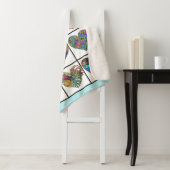 Collage of Painted Hearts (light blue), with Quote Sherpa Deken (In situ)