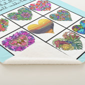 Collage of Painted Hearts (light blue), with Quote Sherpa Deken (3/4)