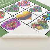 Collage of Painted Hearts (on green), with Quote Sherpa Deken (3/4)