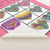 Collage of Painted Hearts (on pink), with Quote Sherpa Deken (3/4)