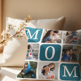 Collage of photos of children, Gift for Mom Kussen