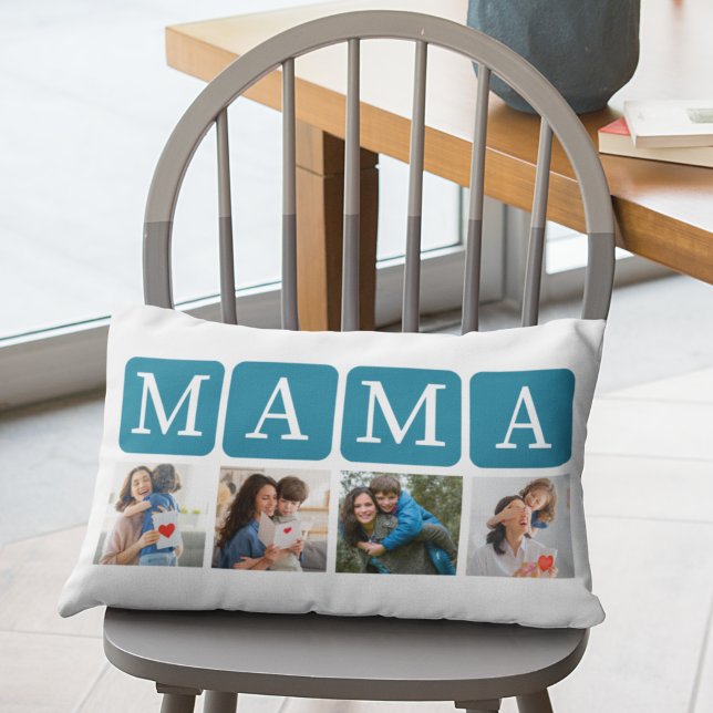 Collage of Photos of children, Gift for Mom Kussen (Creator heeft geüpload)