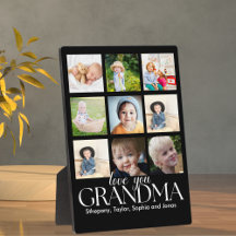 Collage of photos of grandchildren for Grandma