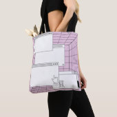 Collage of user interface elements. Cyberpunk and Tote Bag (Dichtbij)