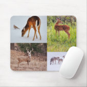 Collage of Wild Deer in Texas Seasonal Mouse Pad Muismat (Met muis)