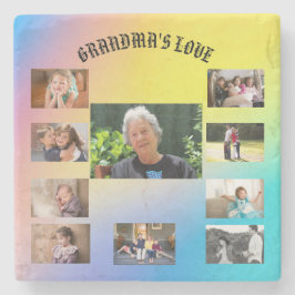Collage 'Oma's Liefde Zonsopgang Spectrum' Stenen Onderzetter