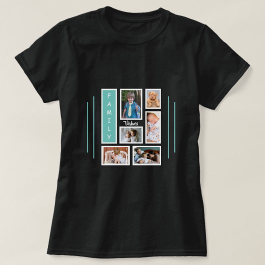 Collage ontwerp voor familiefotografie t-shirt (Design voorkant)