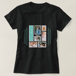 Collage-ontwerp voor gezinsfotografie t-shirt