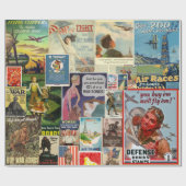  collage oorlogsobligatie cadeaupapier (Vlak)