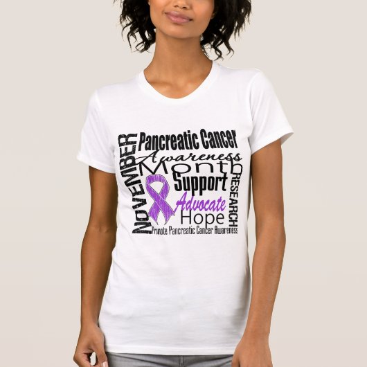 Collage - Pancreaskankerbewustmakingsmaand T-shirt (Voorkant)
