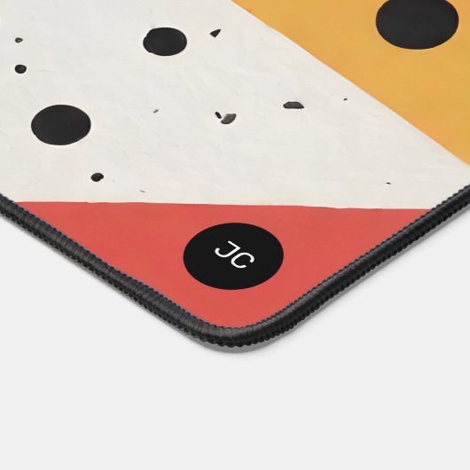 Collage Papier Zwart Stippen Bureaumat (Hoek)