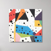 Collage Papier Zwart Stippen Canvas Afdruk (Voorkant)