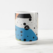 Collage Papier Zwart Stippen Koffiemok (Center)