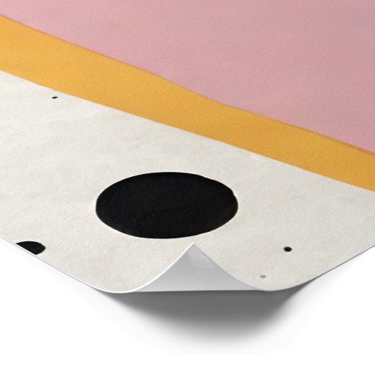 Collage Papier Zwart Stippen Poster (Hoek)