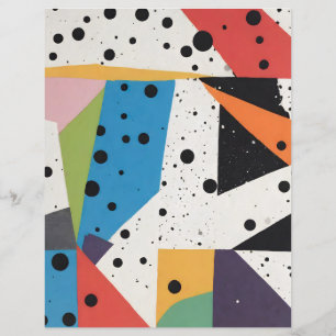 Collage papier zwart Stippen scrapbook papier