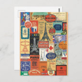 Collage Paris Briefkaart (Voorkant / Achterkant)