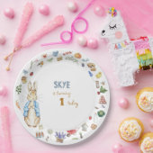 Collage Peter het Konijn Papieren Bordje (Feest)