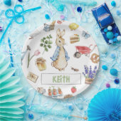 Collage Peter het Konijn Papieren Bordje (Feest)