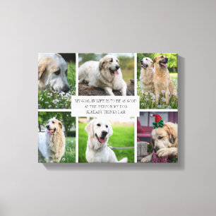 Collage Pets Foto Modern Dog Quote Canvas