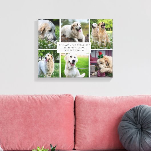 Collage Pets Foto Modern Dog Quote Canvas (Insitu (Woonkamer))